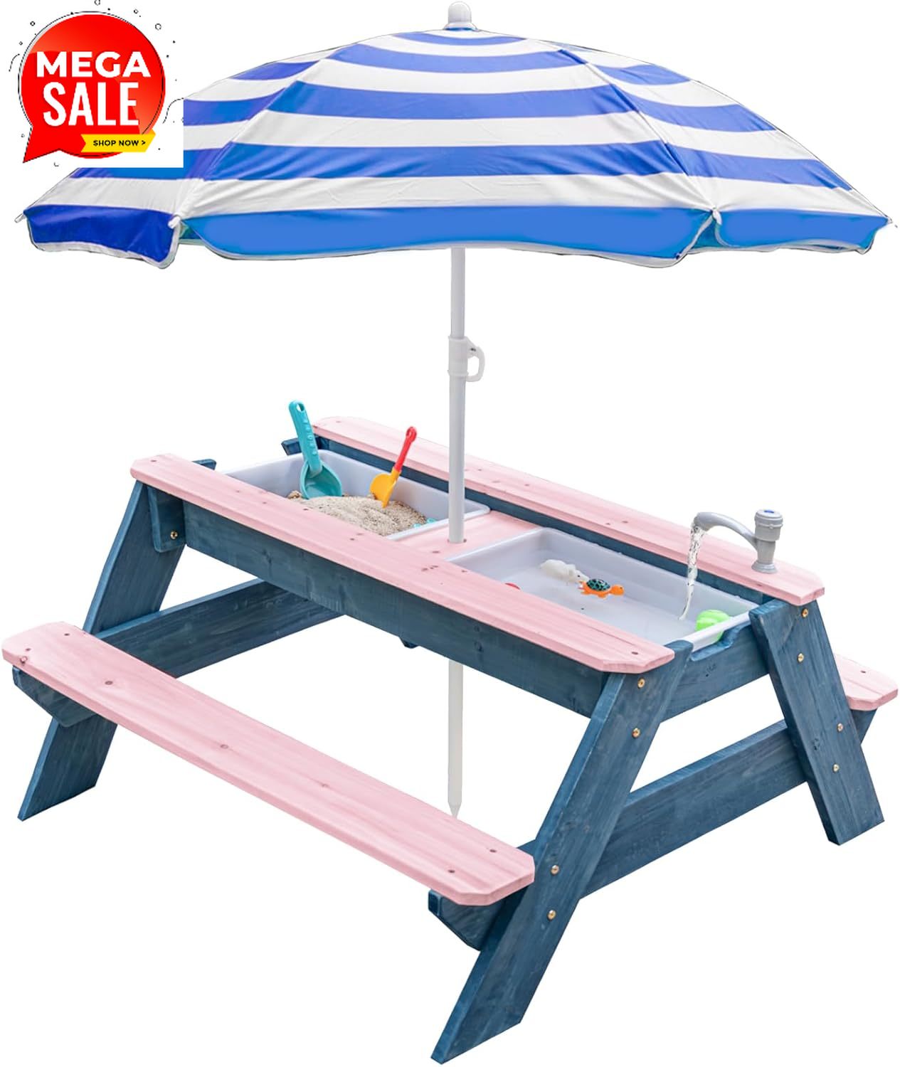 Kids Outdoor Umbrella For Table - Mesa de arena y agua 3
