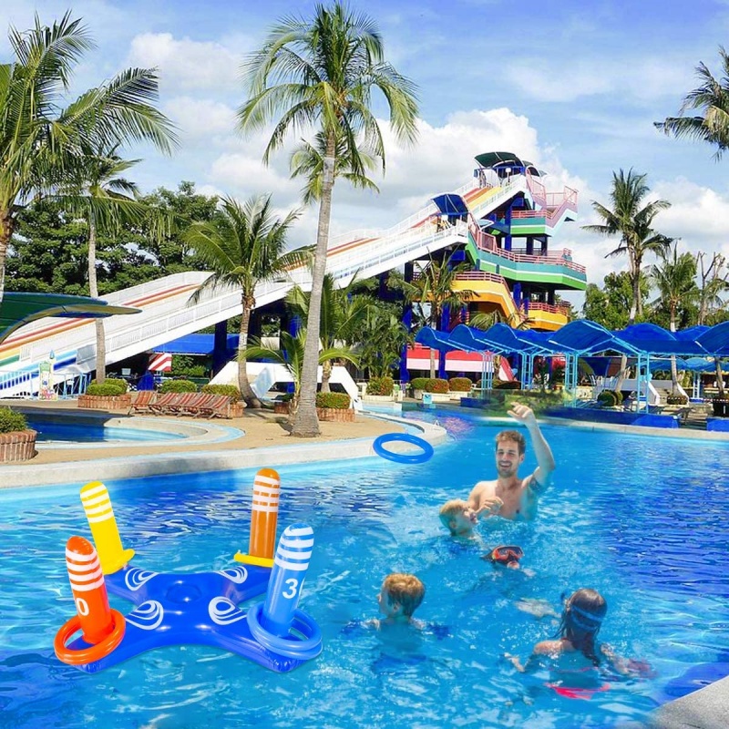 Kids Outdoor Games For Party - Juego de Lanzamiento de Anillos Inflables