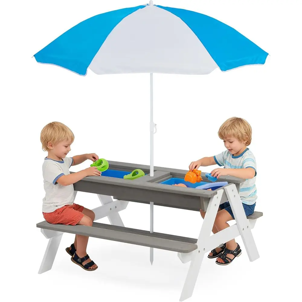 Kids Outdoor Umbrella For Table - Mesa de Picnic Convertible 3 en