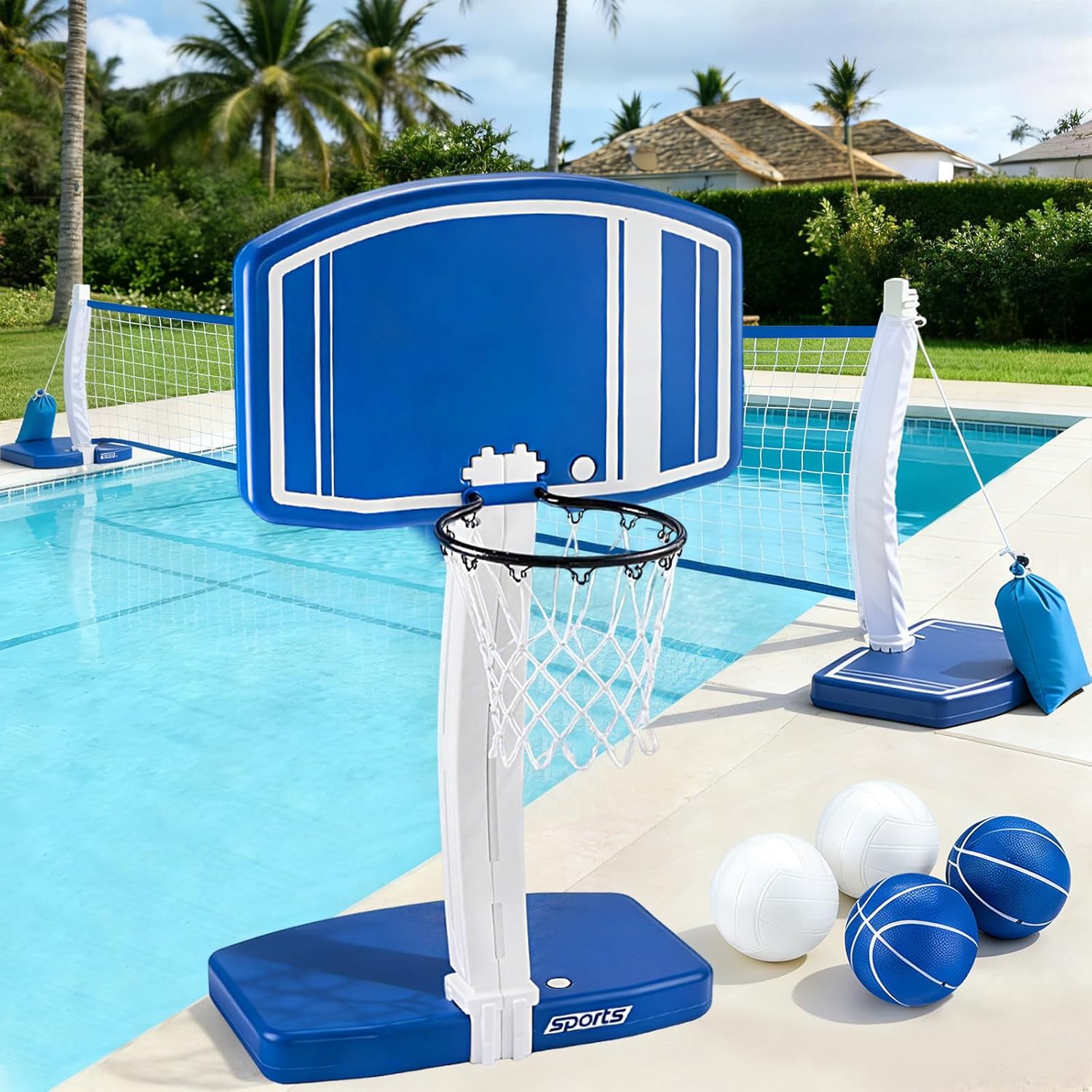 Kids Outdoor Water - Aro de Baloncesto y Red de