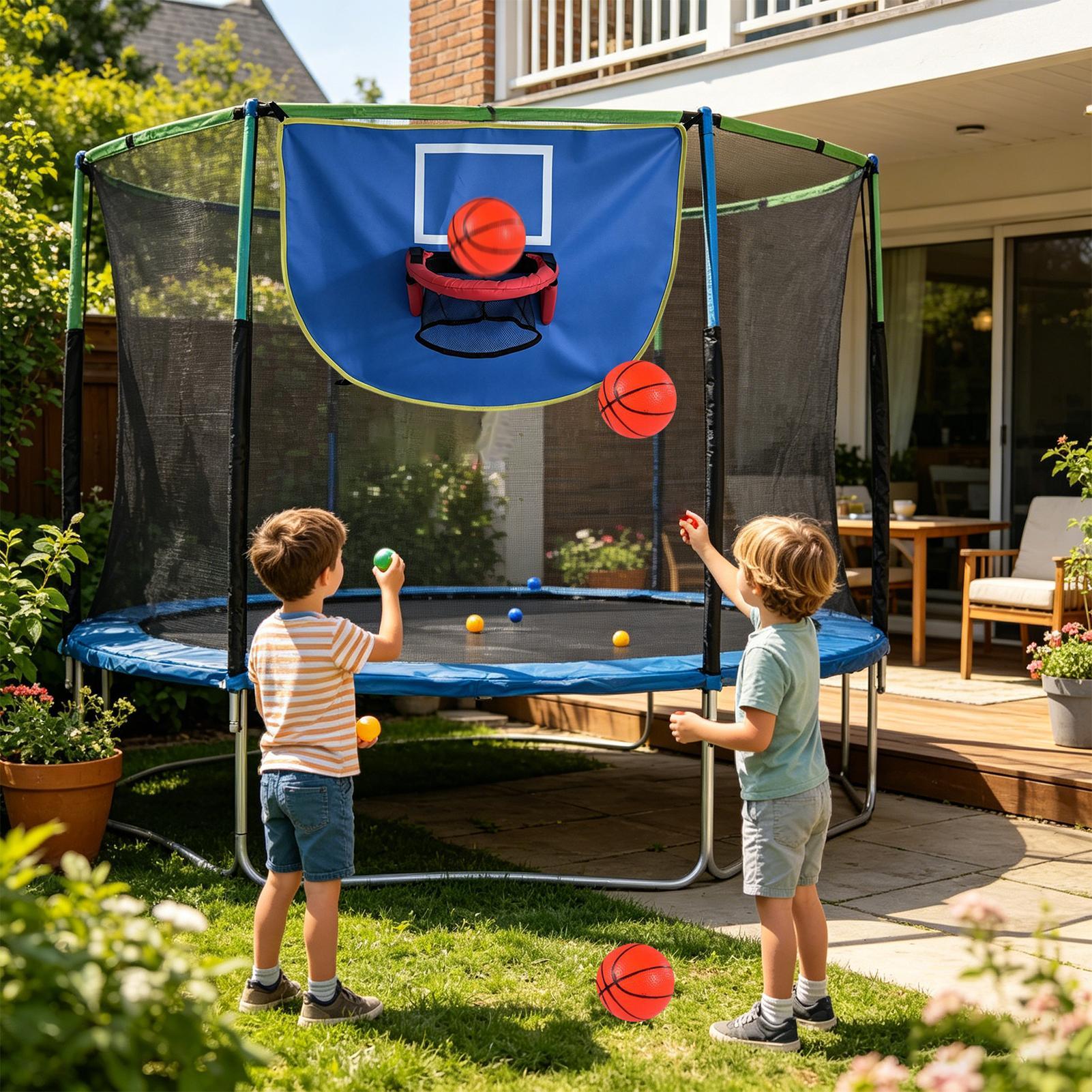 Kids Outdoor Trampoline - Aro de baloncesto para trampolín con