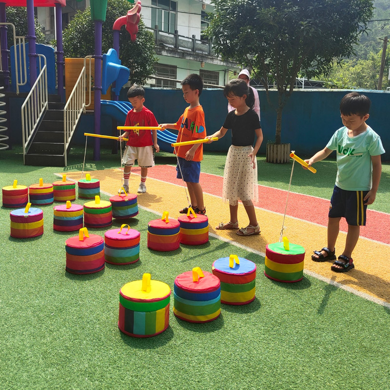 Stepping Stone Foam - Juego de Barriles Apilables Suaves para