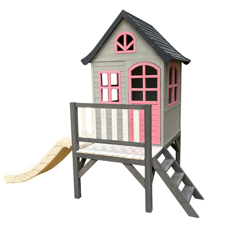 Kids Outdoor Doll House - Casa de troncos para niños, árbol,