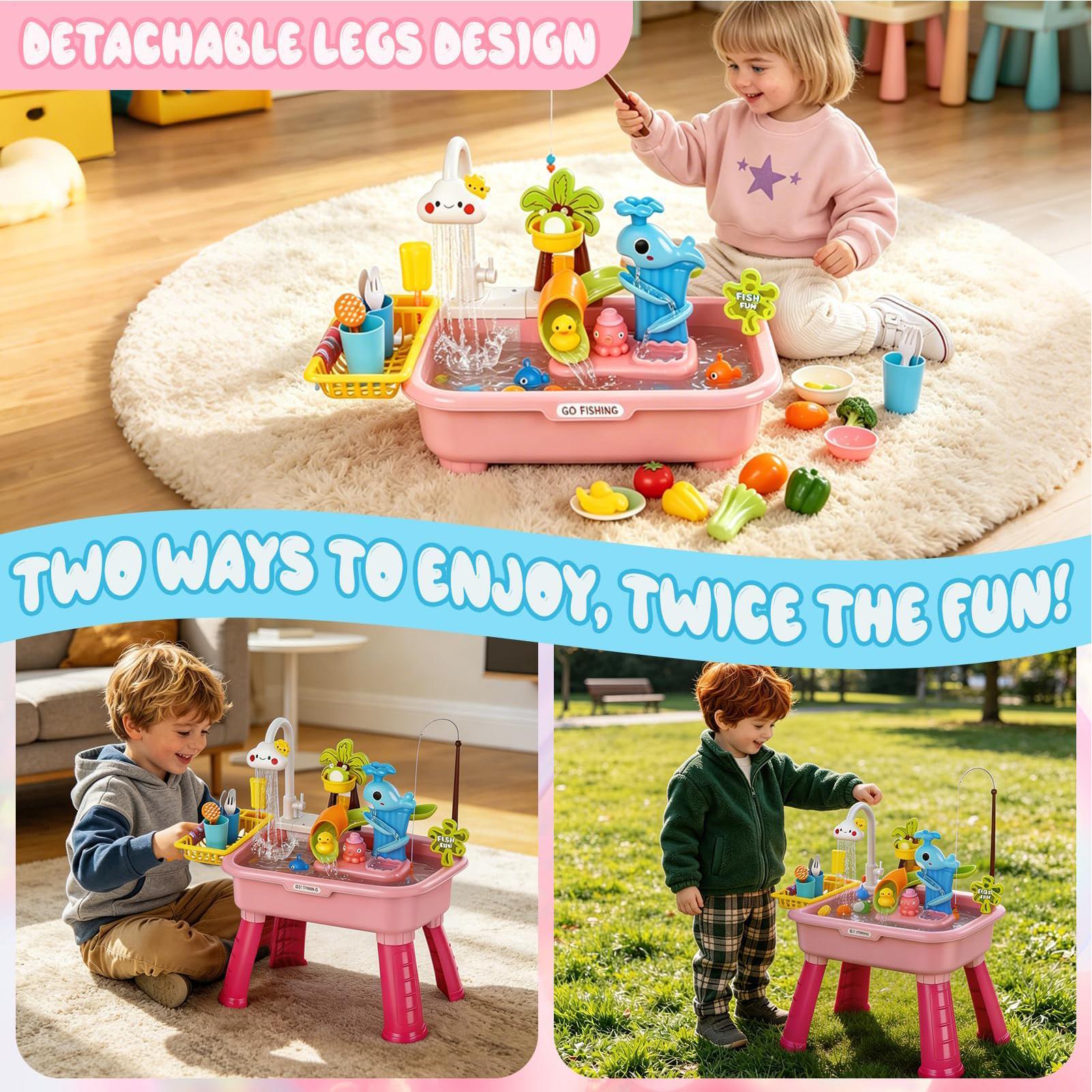 Kids Outdoor Sensory Table - Mesa de agua mejorada para niños