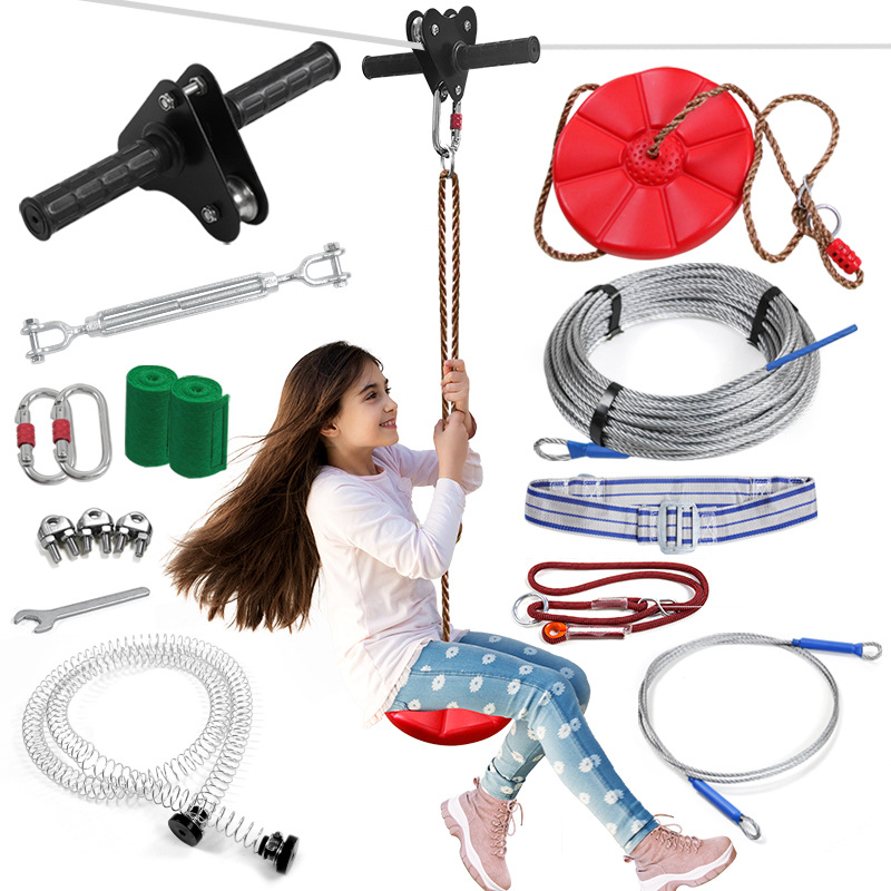 Kids Outdoor Zipline - Kit de Tirolina DIY para Exteriores