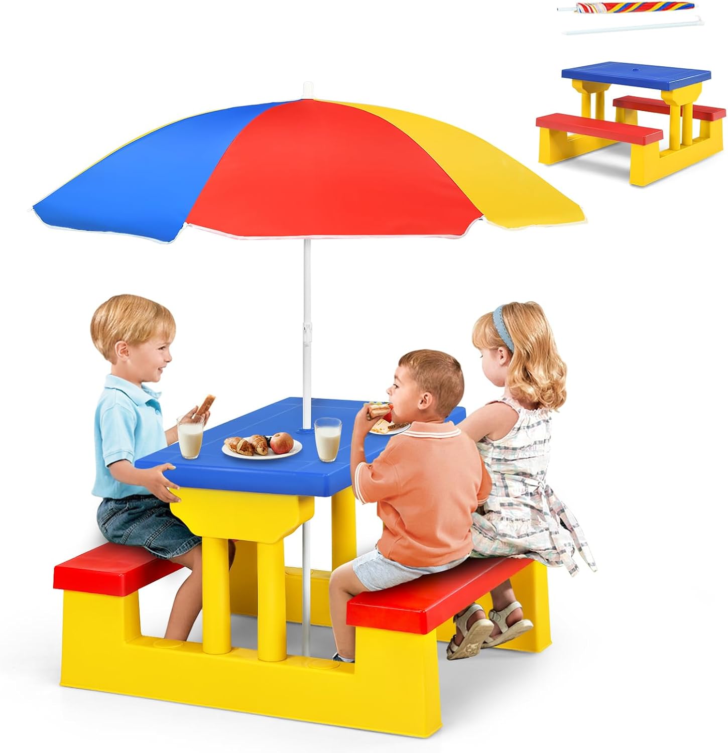Kids Outdoor Umbrella For Table - Mesa de Picnic para Niños ARMILE,