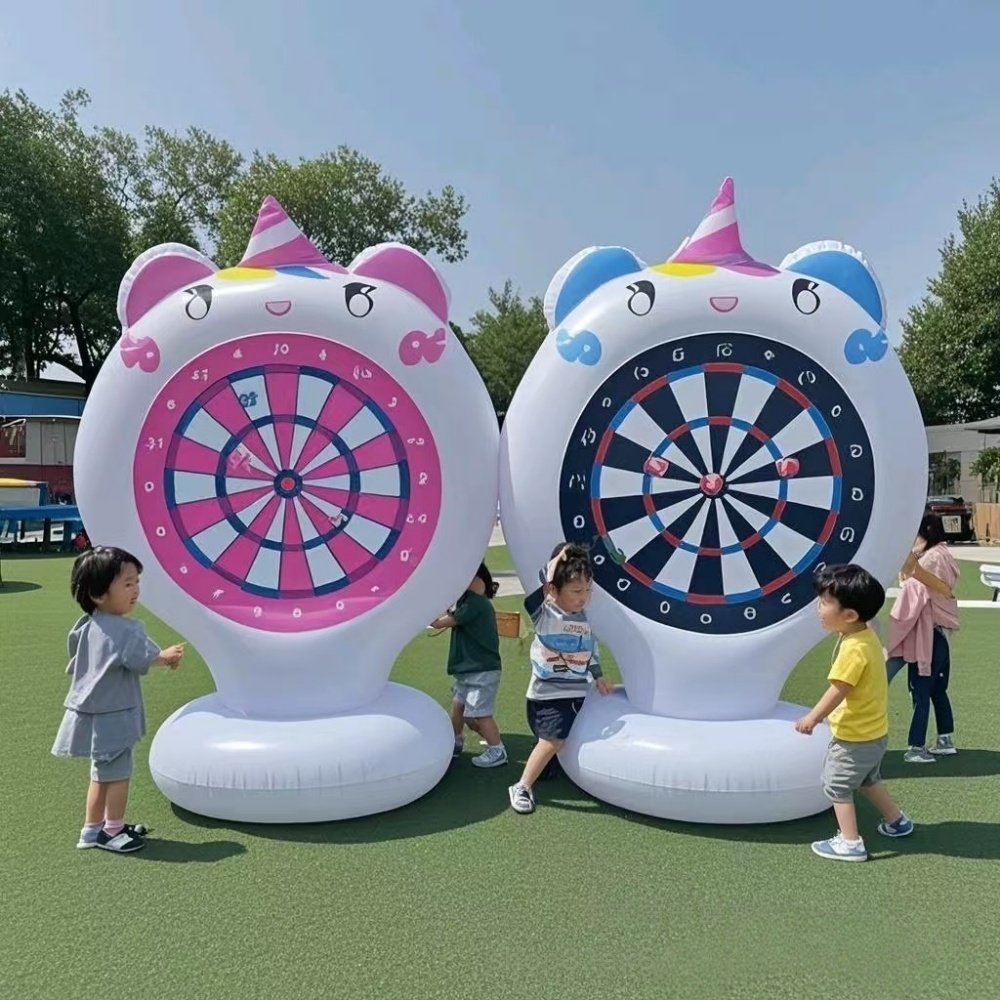 Kids Outdoor Games For Party - Juego de lanzamiento de unicornio inflable,