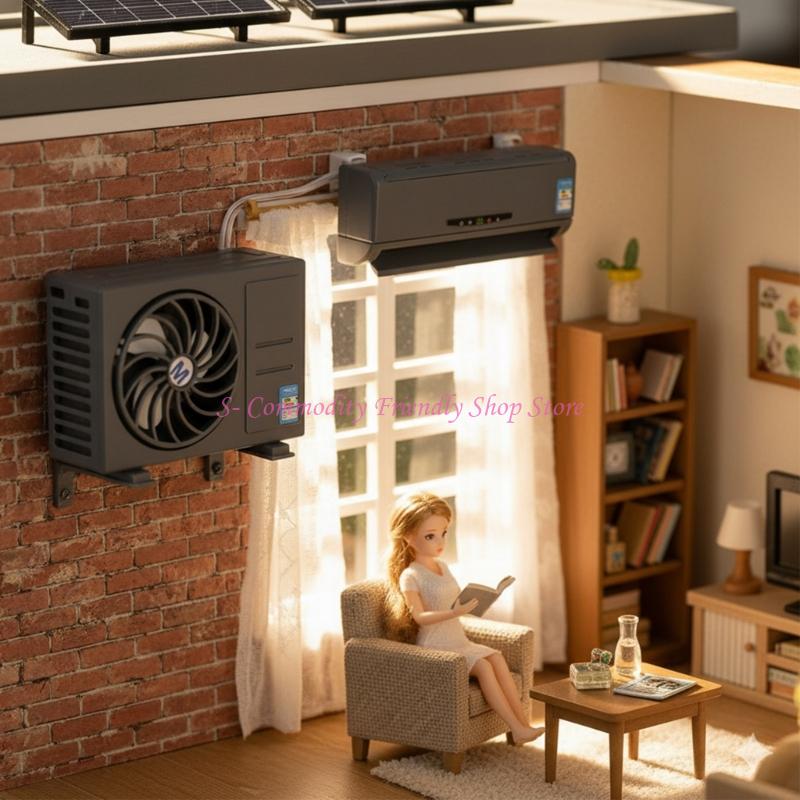 Kids Outdoor Doll House - Mini Aire Acondicionado Solar Interactivo, Modelo