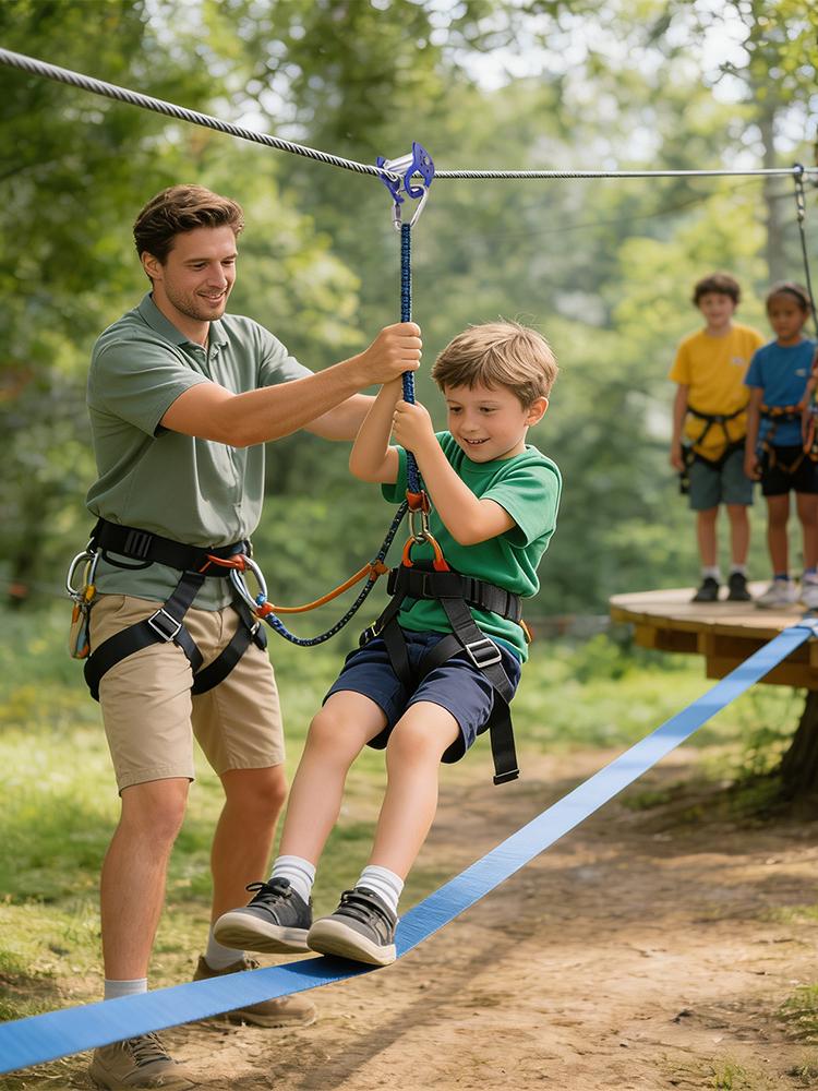 Kids Outdoor Zipline - Polea para tirolina de exterior de