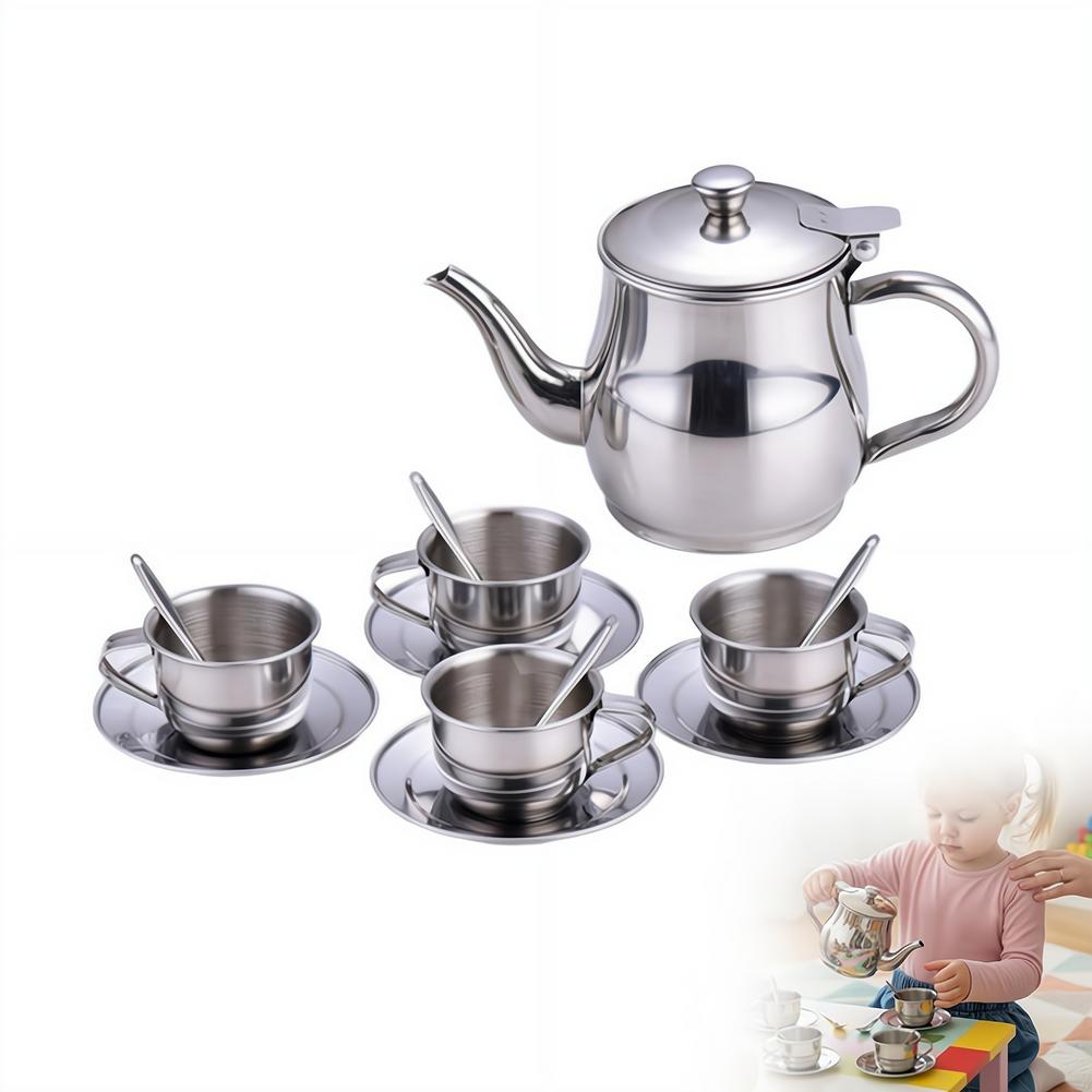 Juego de Té de Acero Inoxidabl - Kids Outdoor Kitchen Diy reseña y precio