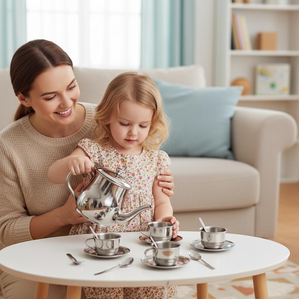 Juego de Té de Acero Inoxidabl - Kids Outdoor Kitchen Diy reseña y precio