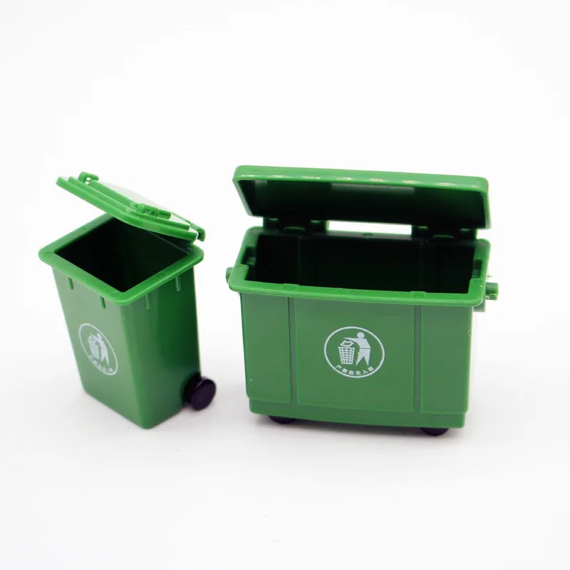 Mini cubo de basura en miniatu - Kids Outdoor Doll House reseña y precio