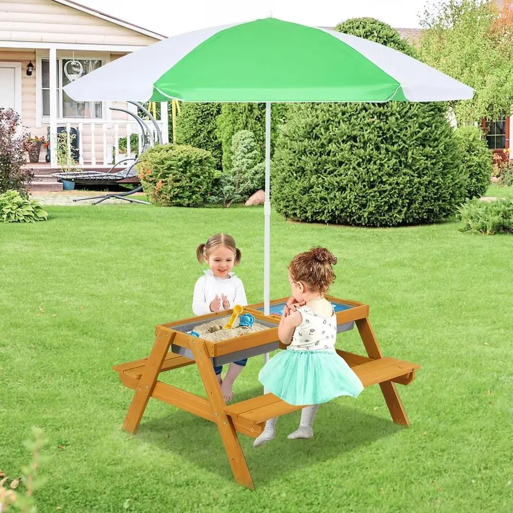 Mesa de Picnic Infantil 3 en 1 - Kids Outdoor Umbrella For Table reseña y precio