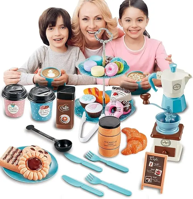 Juego de simulación de café co - Kids Outdoor Kitchen Diy reseña y precio