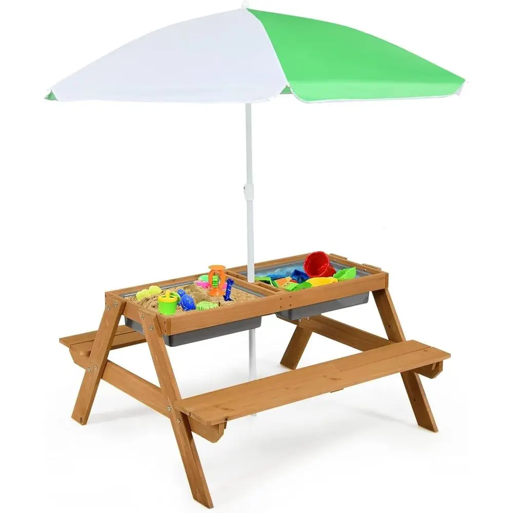 Mesa de Picnic 4 en 1 de Mader - Kids Outdoor Umbrella For Table reseña y precio