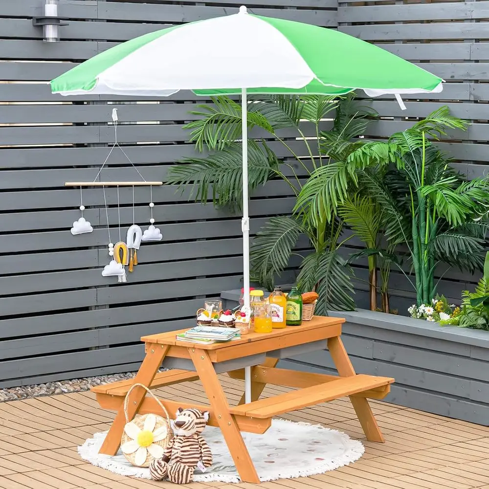 Mesa de Picnic 4 en 1 de Mader - Kids Outdoor Umbrella For Table reseña y precio