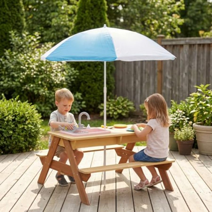 Mesa de picnic infantil para e - Kids Outdoor Umbrella For Table reseña y precio