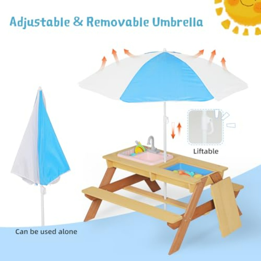 Mesa de picnic infantil para e - Kids Outdoor Umbrella For Table reseña y precio