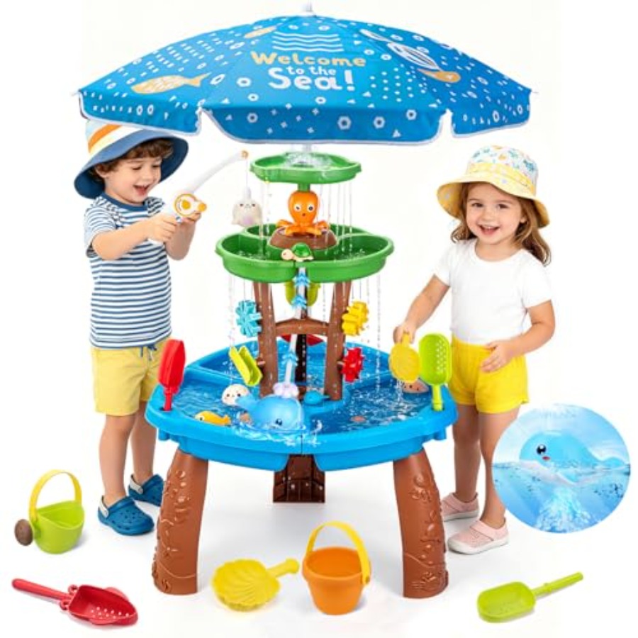 Mesa de agua para exteriores p - Kids Outdoor Sensory Table reseña y precio