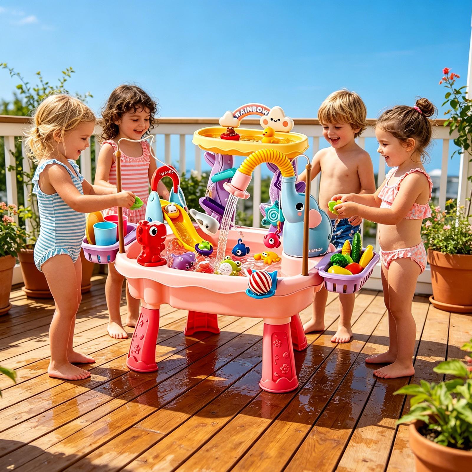 1 unidad Mesa de agua mejorada - Kids Outdoor Sensory Table reseña y precio