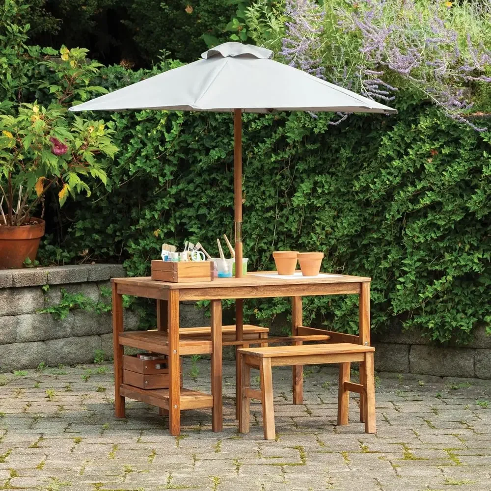 Conjunto de Mesa, Bancos y Som - Kids Outdoor Umbrella For Table reseña y precio
