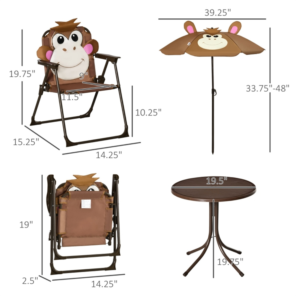 Juego de Mesa y Sillas Infanti - Kids Outdoor Umbrella For Table reseña y precio