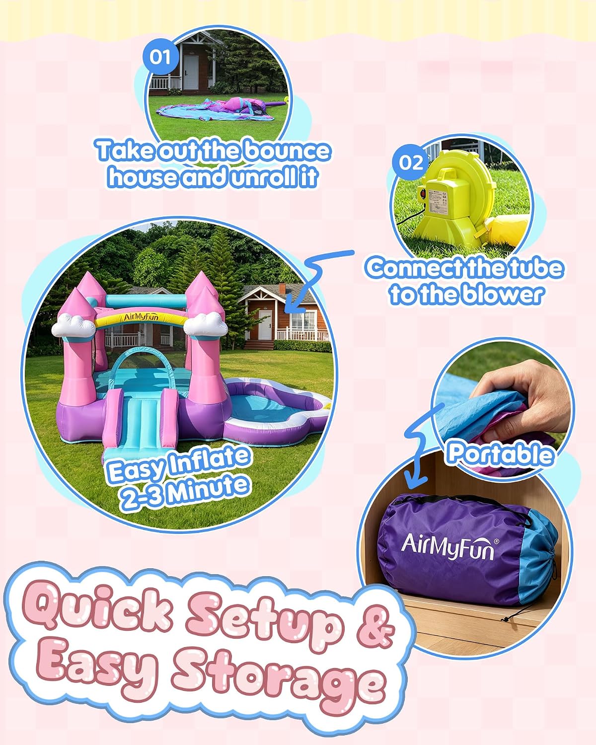 Castillo Inflable Rosa para Ni - Kids Outdoor Water reseña y precio