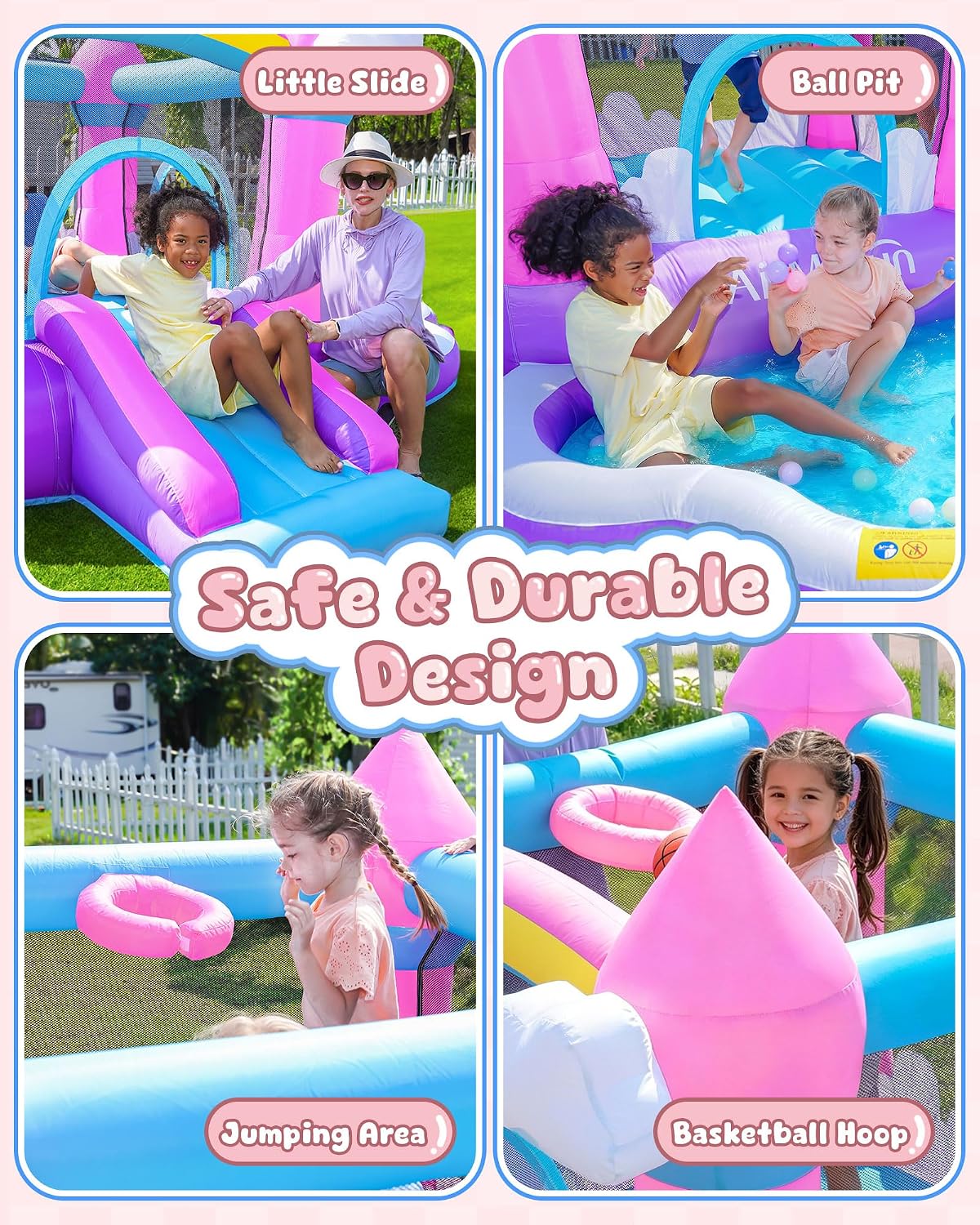 Castillo Inflable Rosa para Ni - Kids Outdoor Water reseña y precio