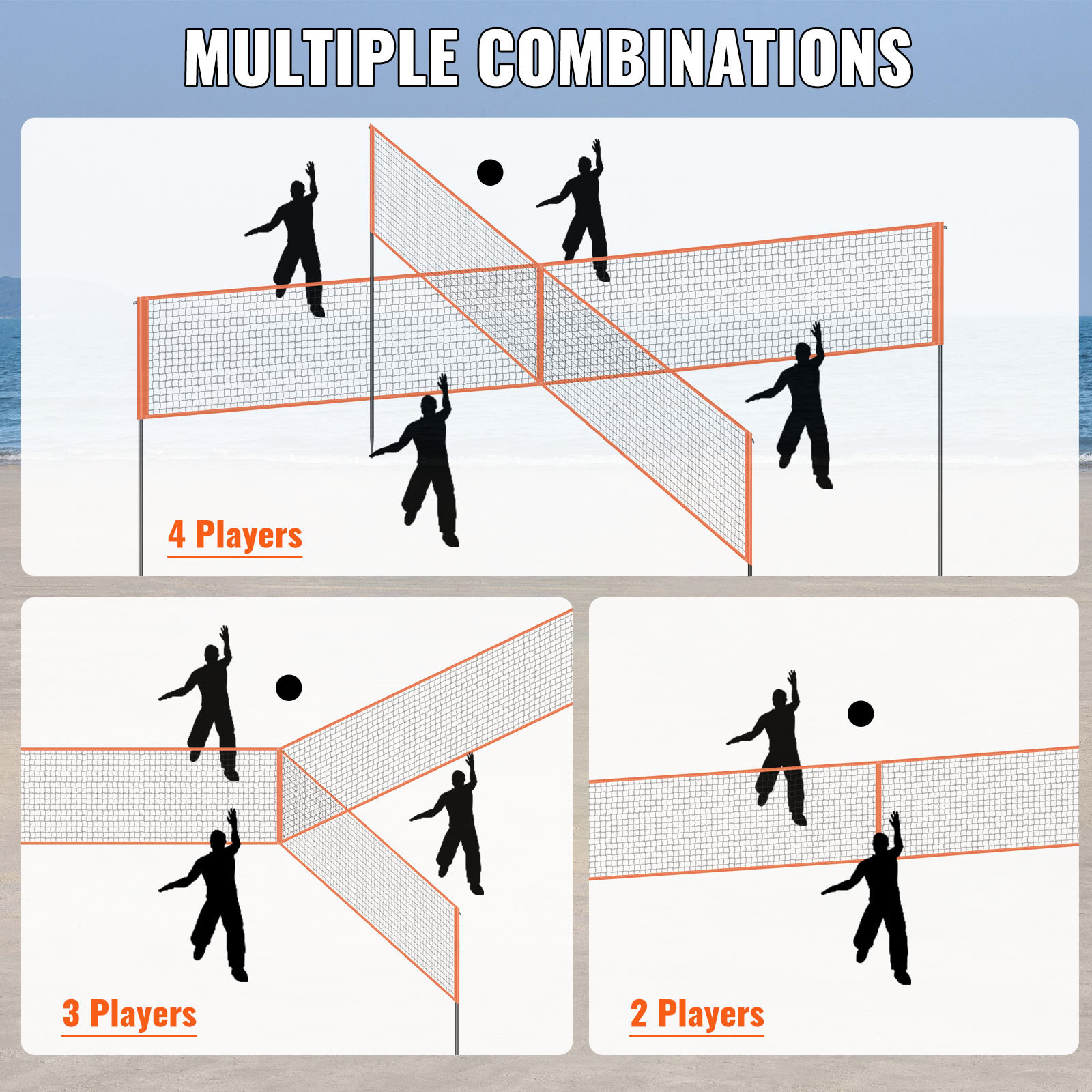 SucceBuy Red de Voleibol de 4  - Kids Outdoor Volleyball Net reseña y precio