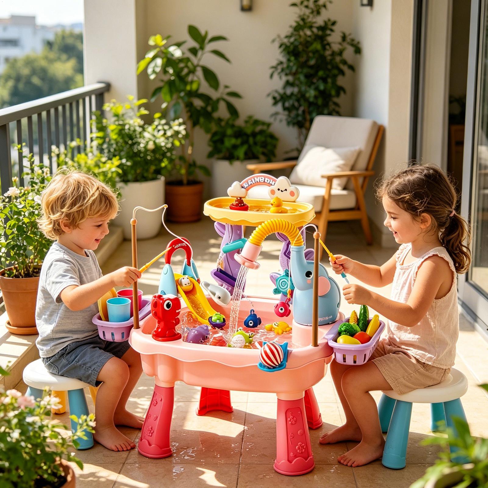 Mesa de Agua Mejorada para Niñ - Kids Outdoor Sensory Table reseña y precio
