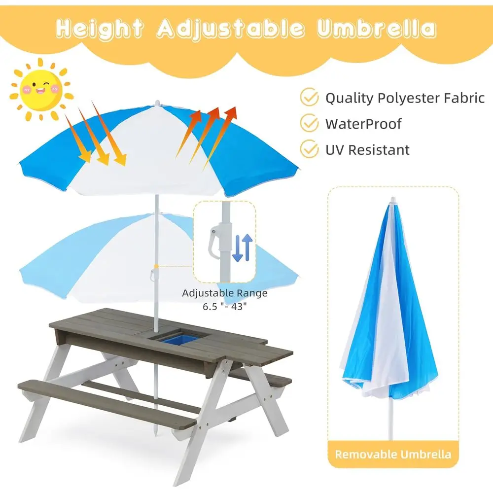 Mesa de Picnic Convertible 3 e - Kids Outdoor Umbrella For Table reseña y precio