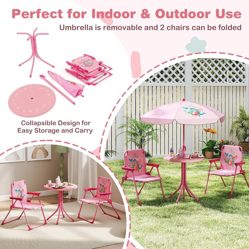 Mesa de Picnic para Niños, Mes - Kids Outdoor Umbrella For Table reseña y precio
