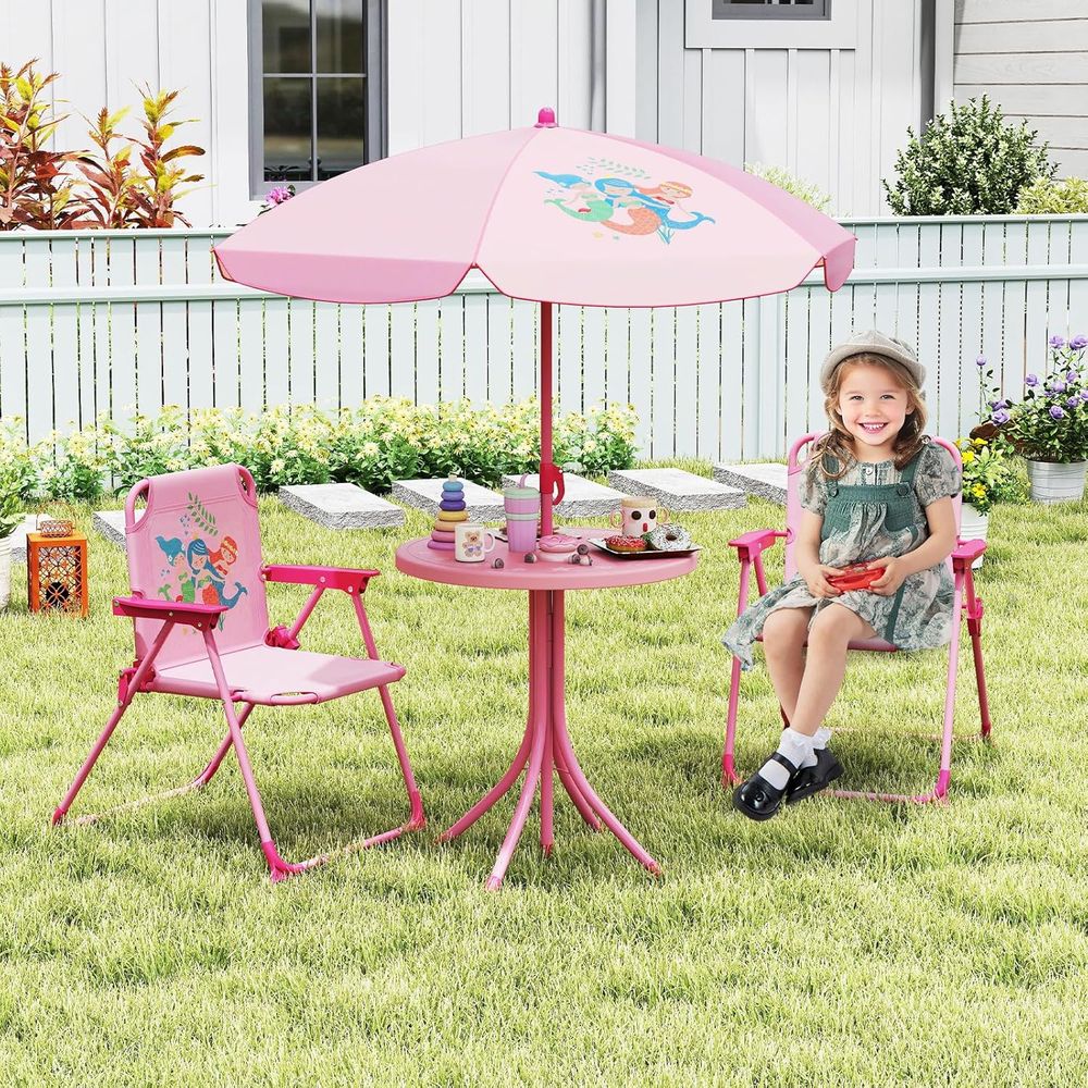 Mesa de Picnic para Niños, Mes - Kids Outdoor Umbrella For Table reseña y precio