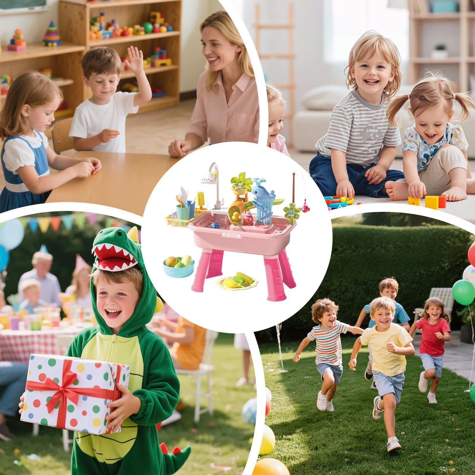 Juego de 43 Piezas de Mesa de  - Kids Outdoor Sensory Table reseña y precio