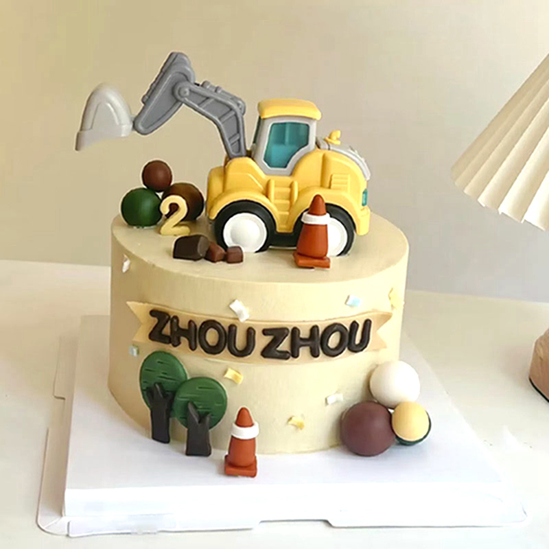 Adornos para tarta de construc - Kids Outdoor Digger reseña y precio