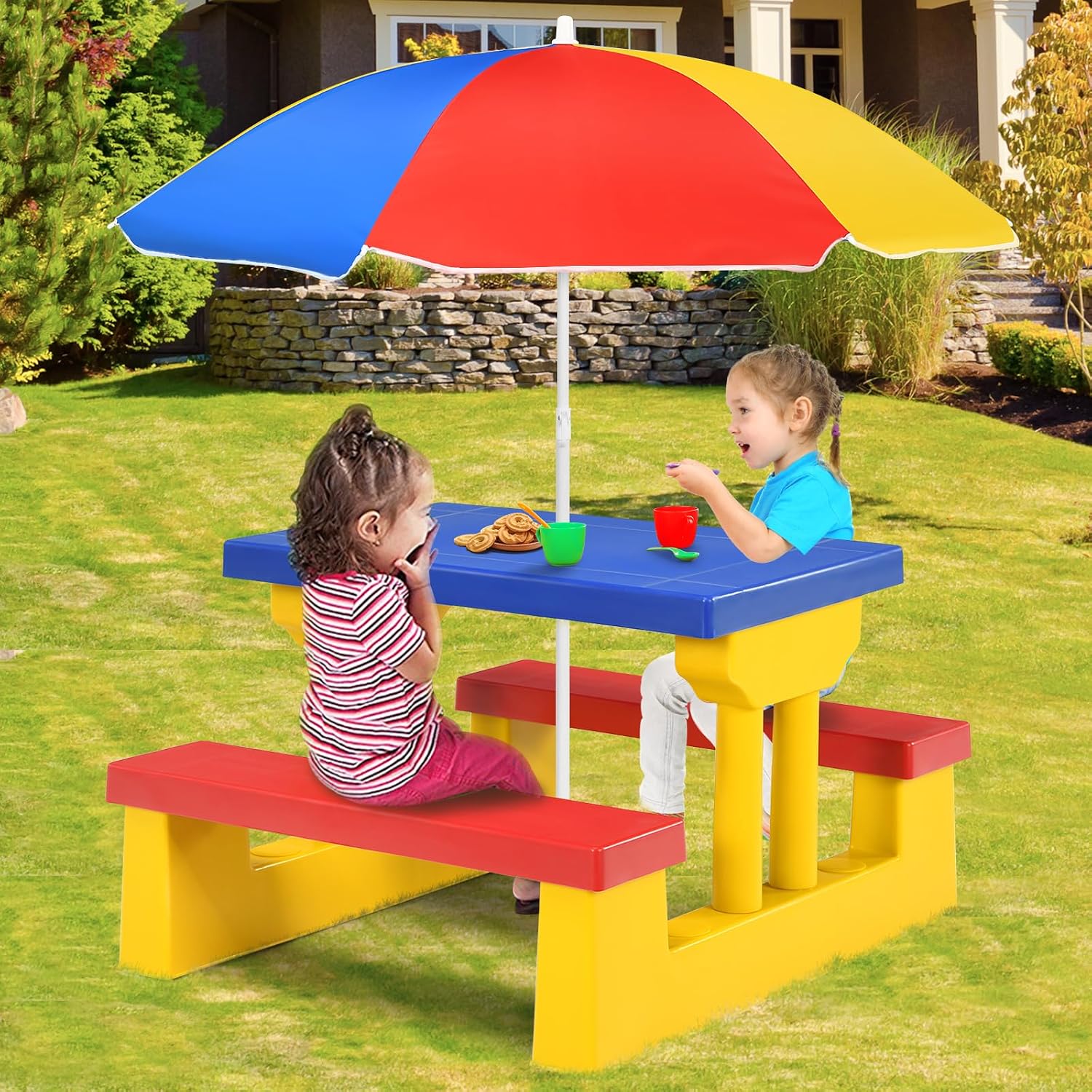 Mesa de Picnic para Niños ARMI - Kids Outdoor Umbrella For Table reseña y precio