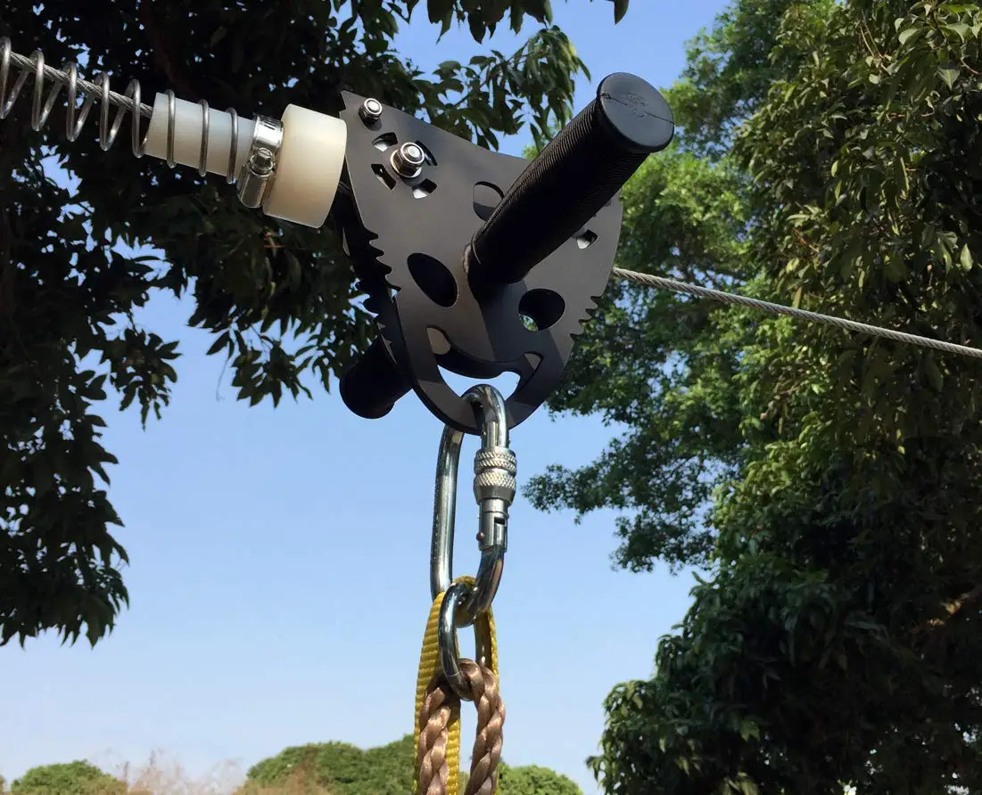 Kit de Tirolina Mejorado de 36 - Kids Outdoor Zipline reseña y precio