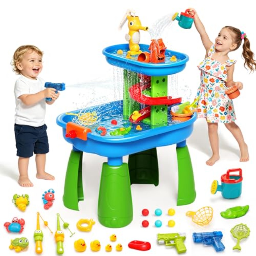 Mesa de agua para exteriores p - Kids Outdoor Sensory Table reseña y precio