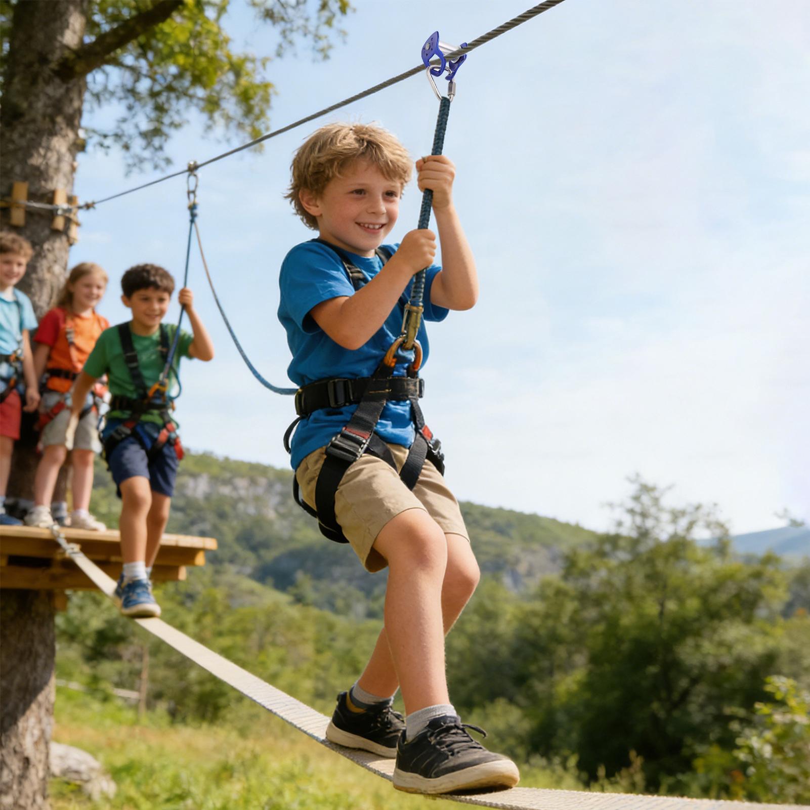 Polea para tirolina de exterio - Kids Outdoor Zipline reseña y precio
