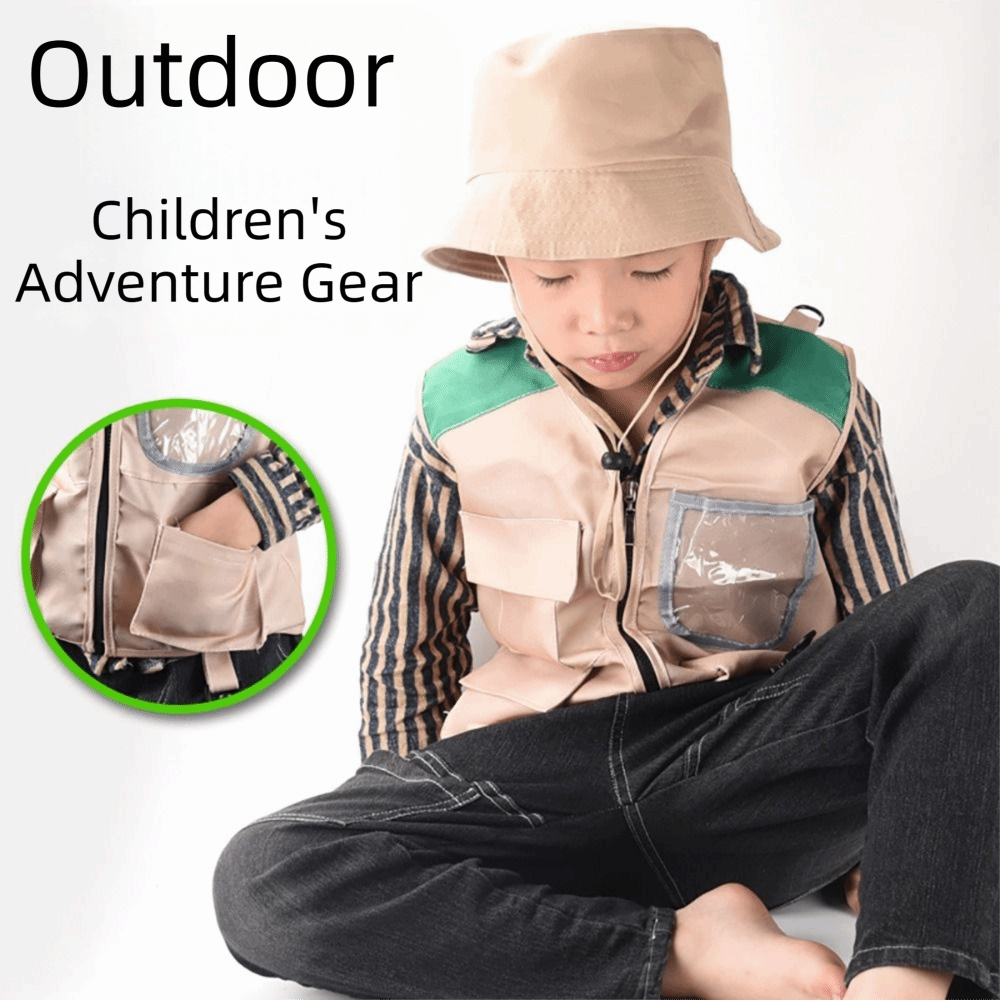 Chaleco y sombrero de explorad - Kids Outdoor Adventure Kit reseña y precio